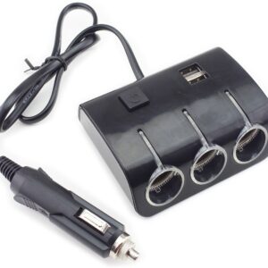 Rozdzielacz gniazda zapalniczki samochodowej 3 plus 2 USB