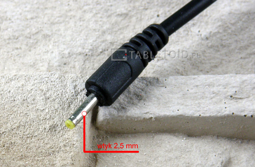 Ładowarka do tabletu z wtykiem 2,5 mm Ładowarka do tabletu z wtykiem 2,5 mm