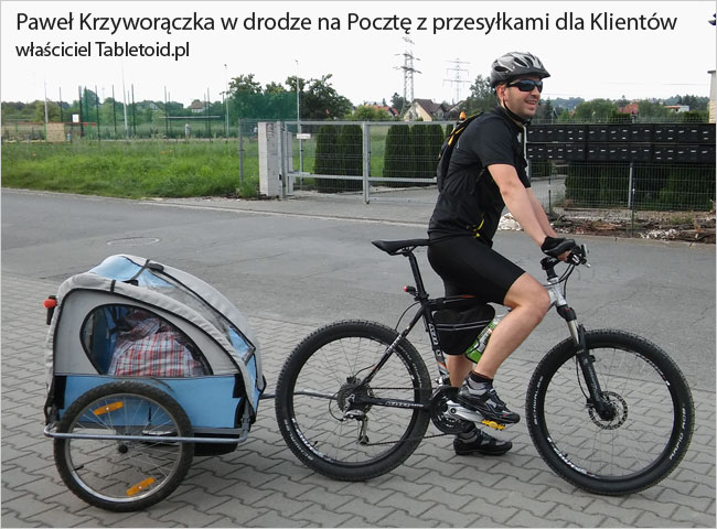 Paweł Krzyworączka w drodze na pocztę
