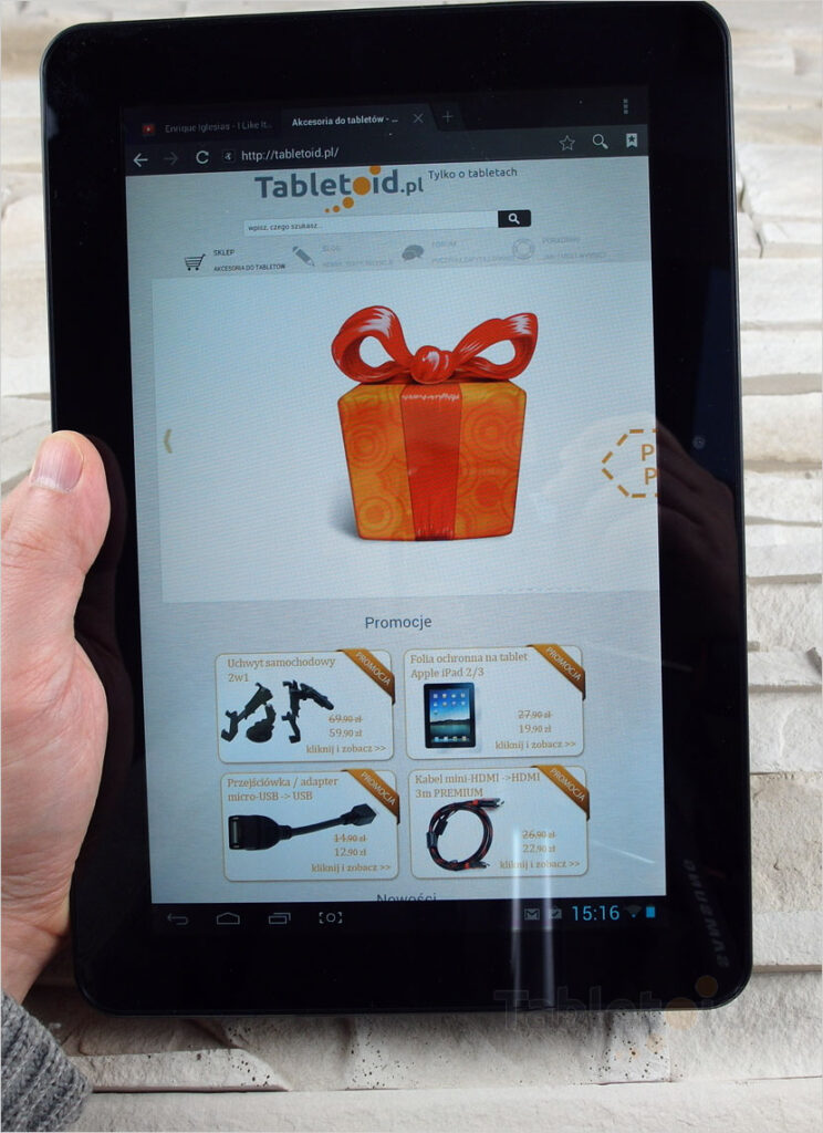 Przeglądanie stron na tablecie Przeglądanie stron WWW na tablecie